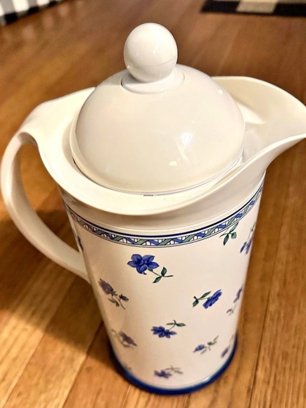 Vintage Mikasa "Blue Medley" Thermal Carafe